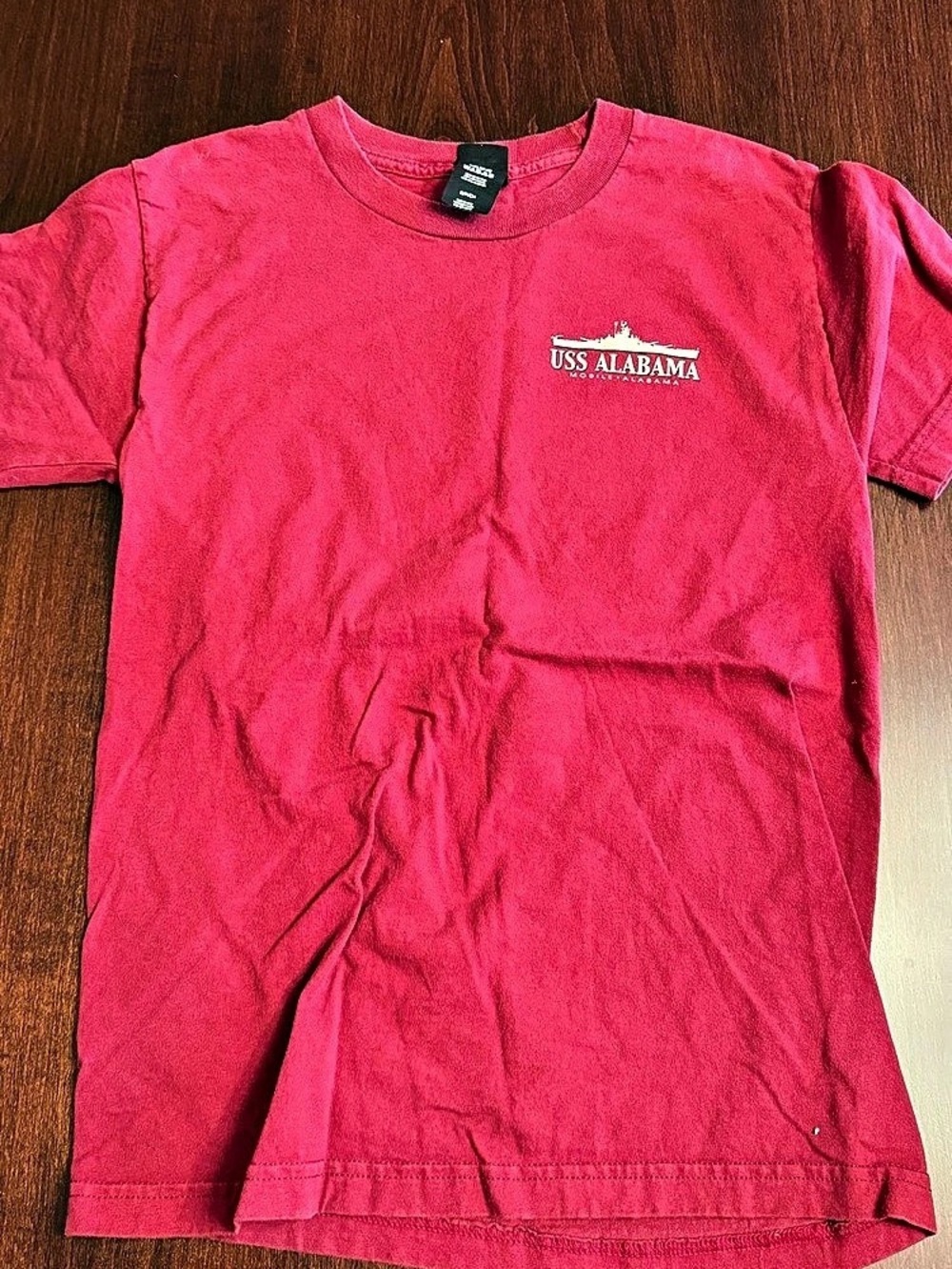 Hanes Beefy-T USS Alabama Memorial Park Graphic T-Shirt Graphic Tee Size Small